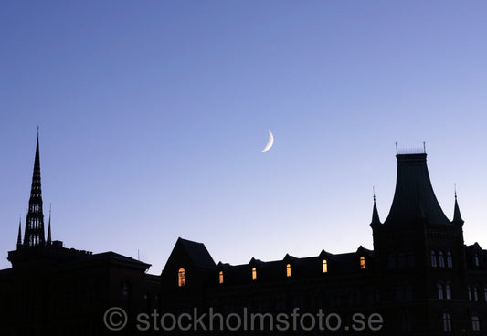 102103 - Måne över Riddarholmen
