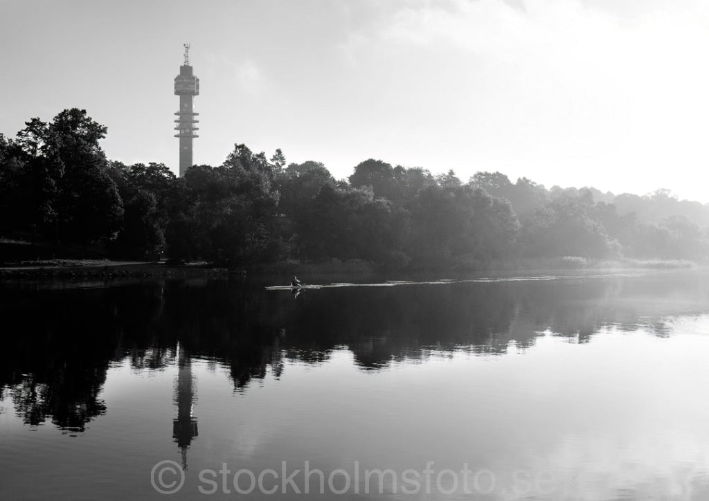 129339 - Djurgårdsbrunnsviken med kanotist