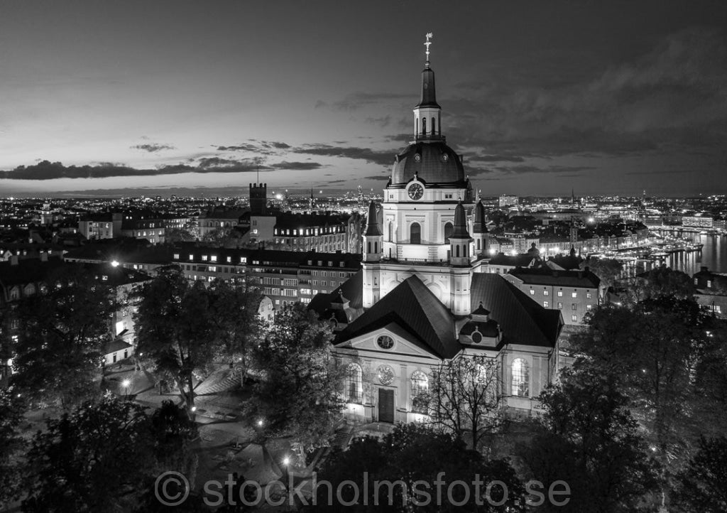 146697 - Katarina kyrka i skymningen
