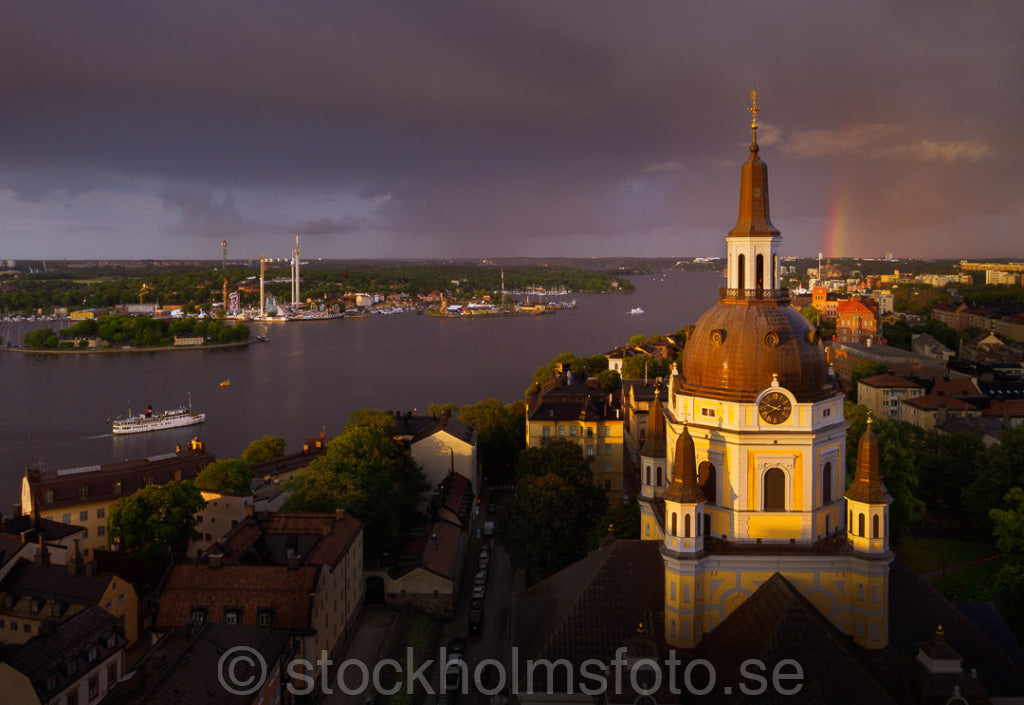 147302 - Katarina kyrka i skymningen
