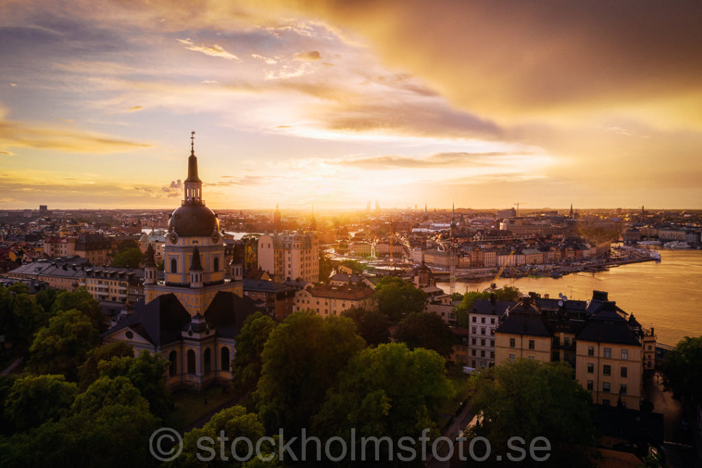 147431 - Katarina kyrka vid solnedgång
