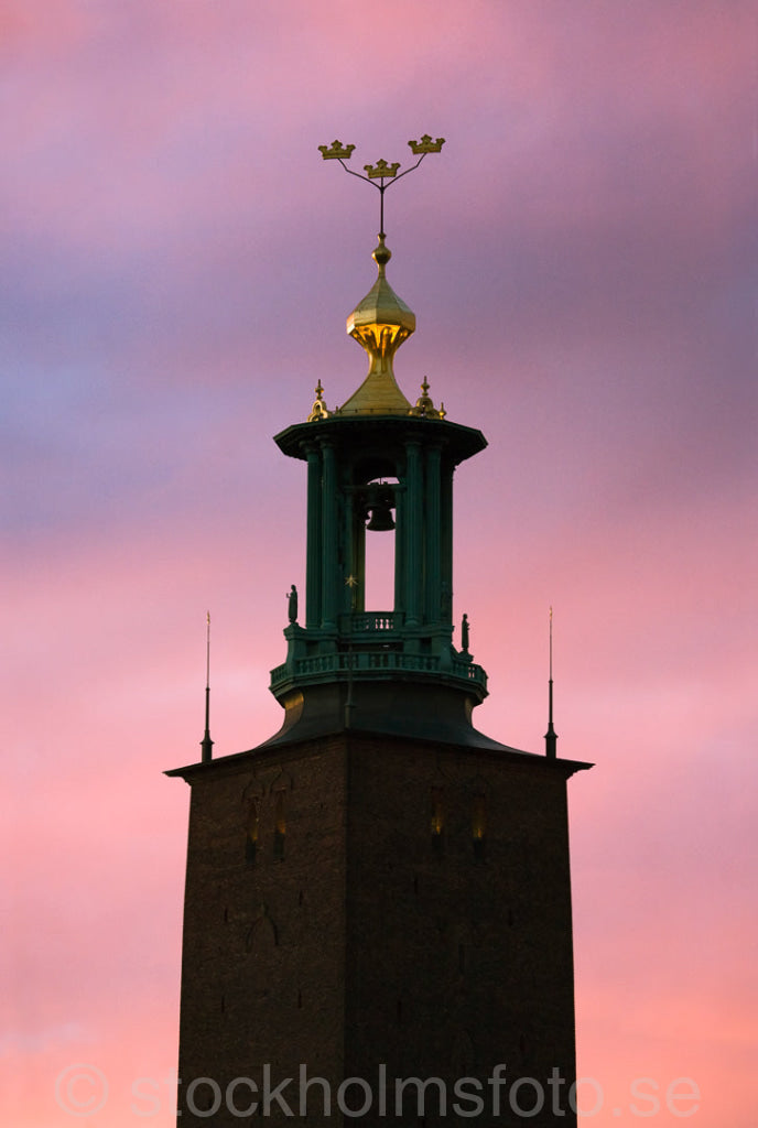 119291 - Stadshuset i skymningen