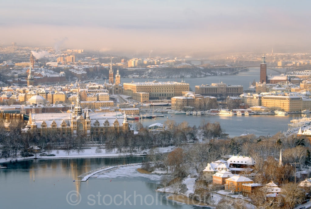 121505 - Vintervy över Stockholm