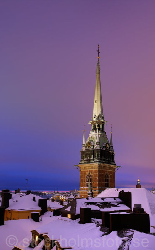 136110 - Tyska kyrkan i vinterskymning