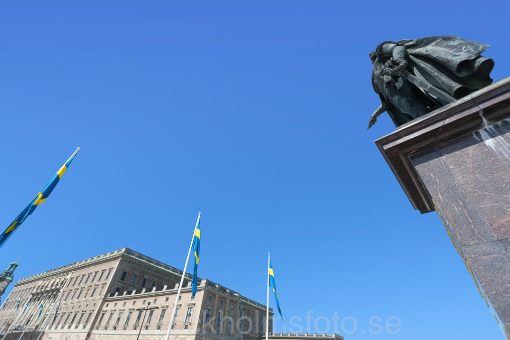144807 - Gustav III:s staty vid Slottet