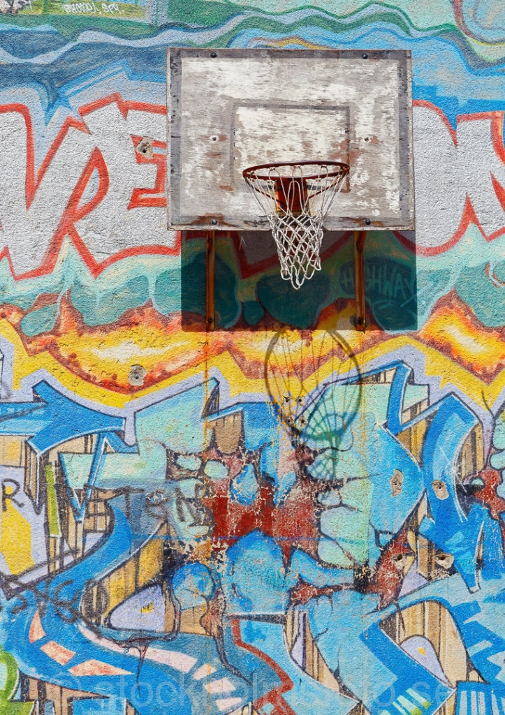 145326 - Graffiti på basketvägg