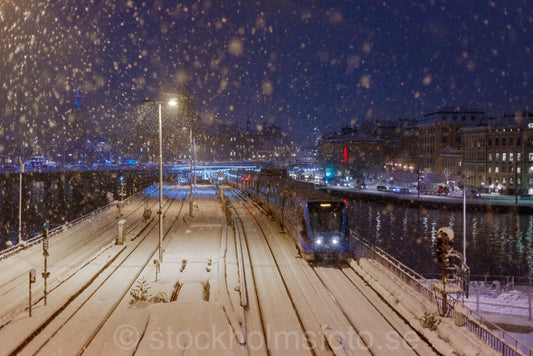 146088 - Snöfall vid Centralbron